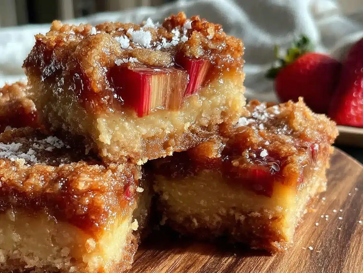 creamy rhubarb custard bars preparation steps