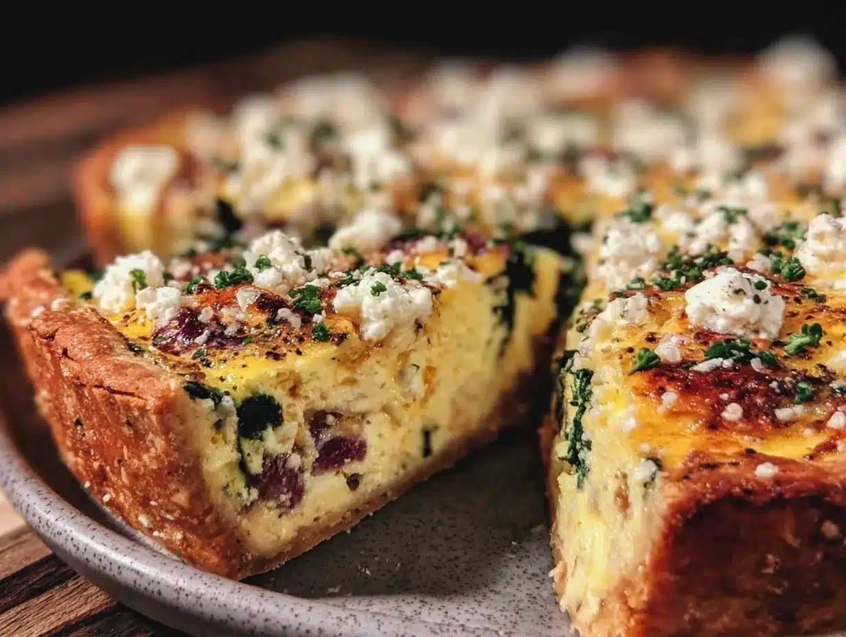creamy spinach and feta quiche lorraine preparation steps