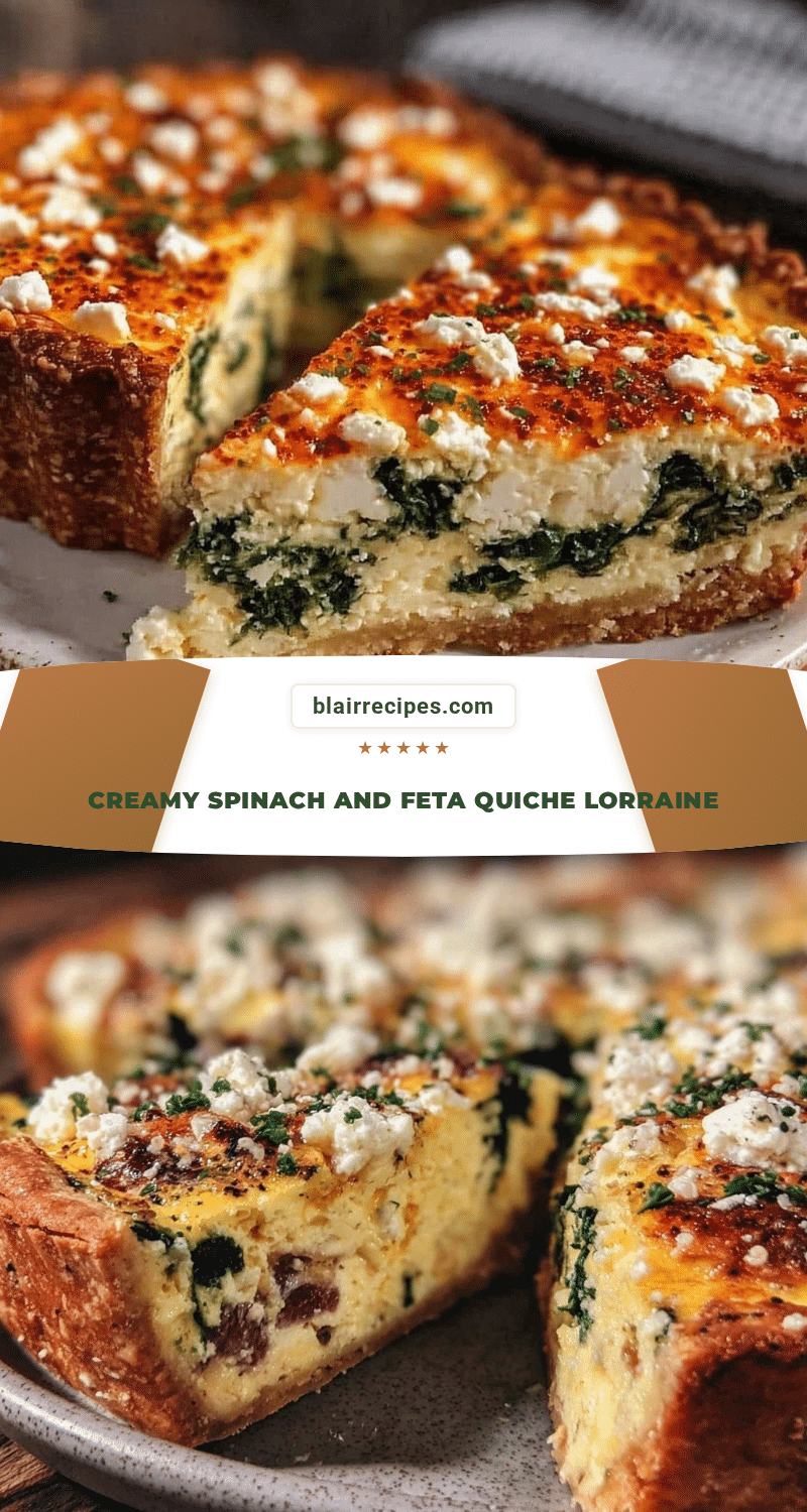 creamy spinach and feta quiche lorraine recipe