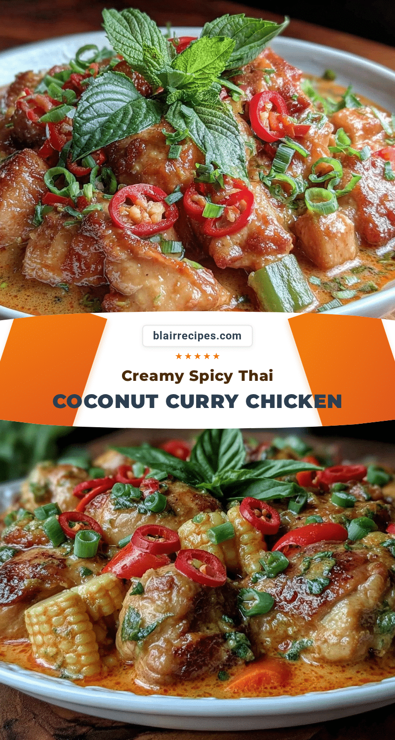 creamy Thai coconut curry chicken recipe