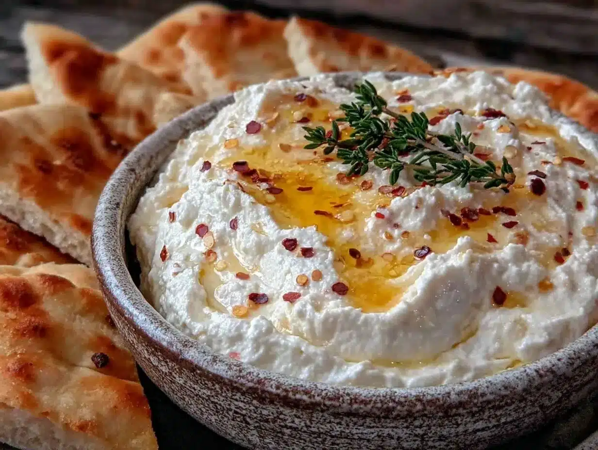 creamy whipped feta dip preparation steps
