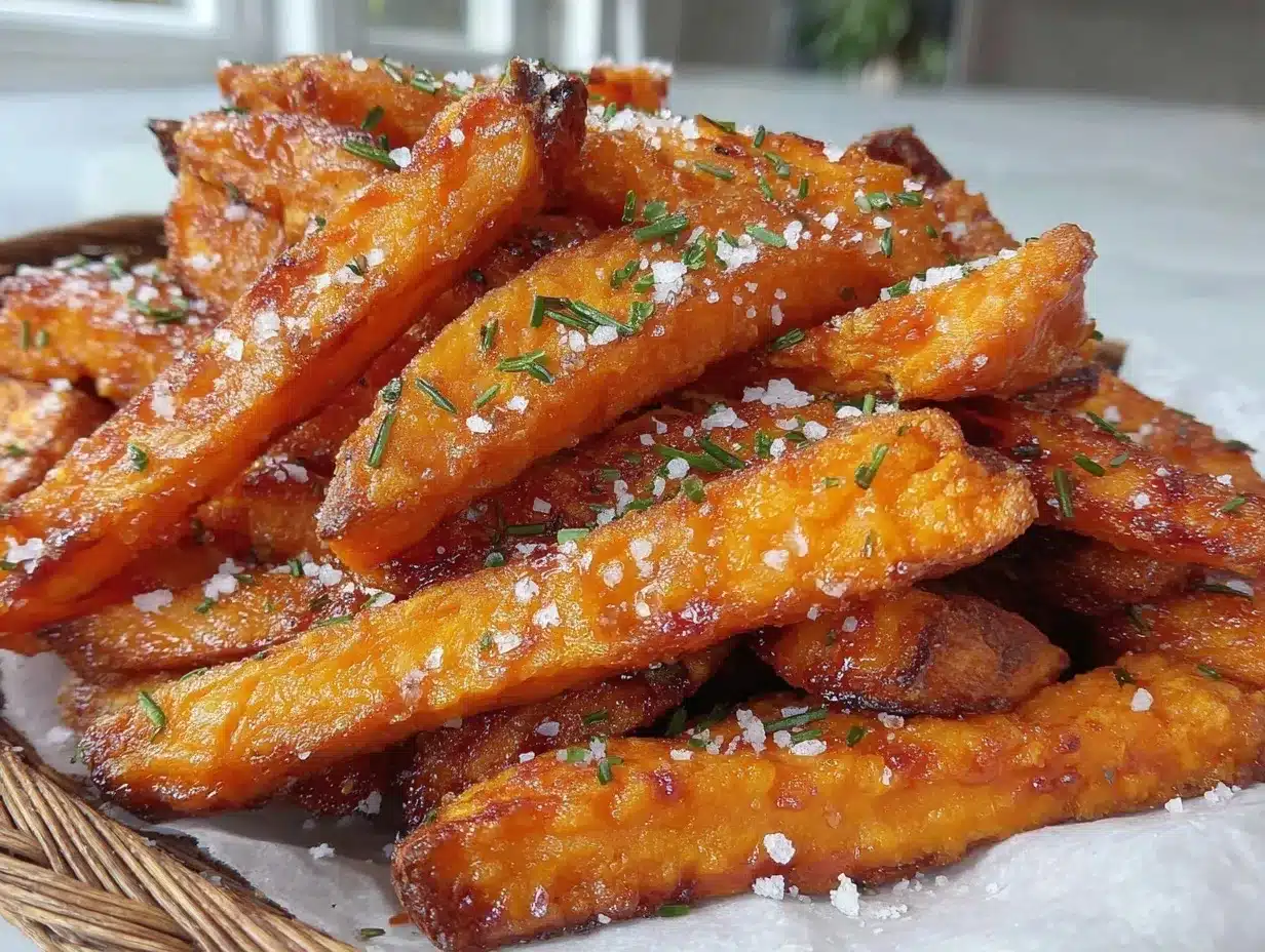 crispy air fryer sweet potato fries preparation steps