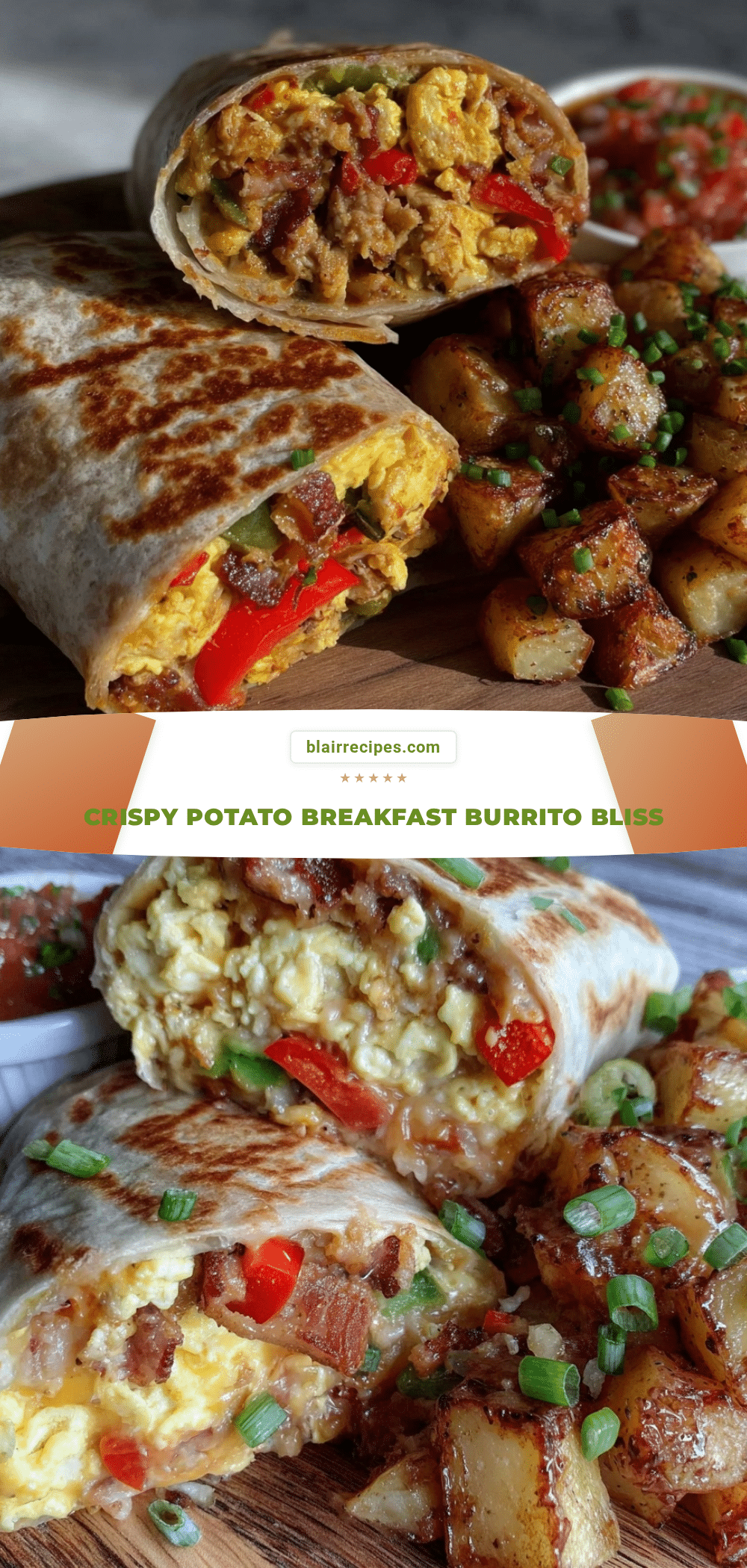 crispy breakfast burrito with golden potatoes recipe