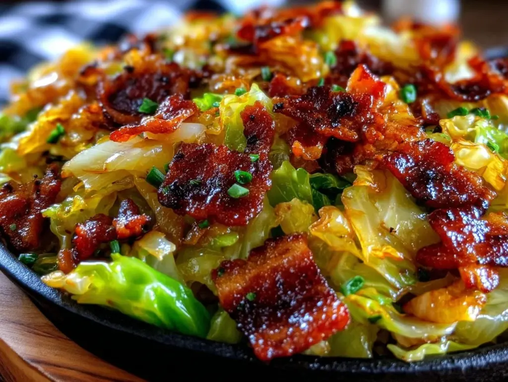 crispy cabbage and bacon skillet - featured image