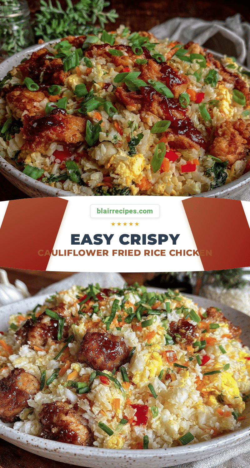 crispy cauliflower fried rice with chicken recipe