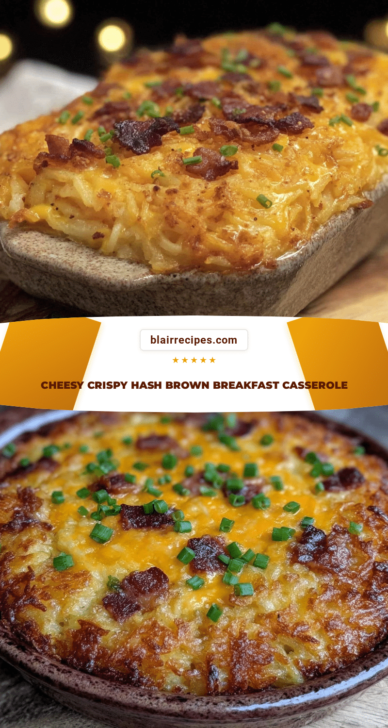 crispy cheesy hash brown breakfast casserole recipe