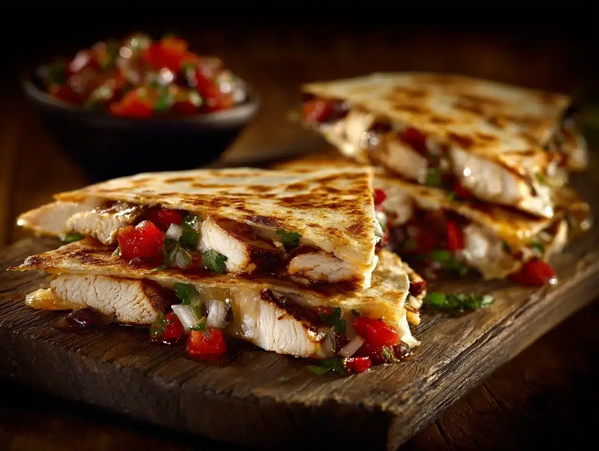 crispy chicken fajita quesadillas preparation steps
