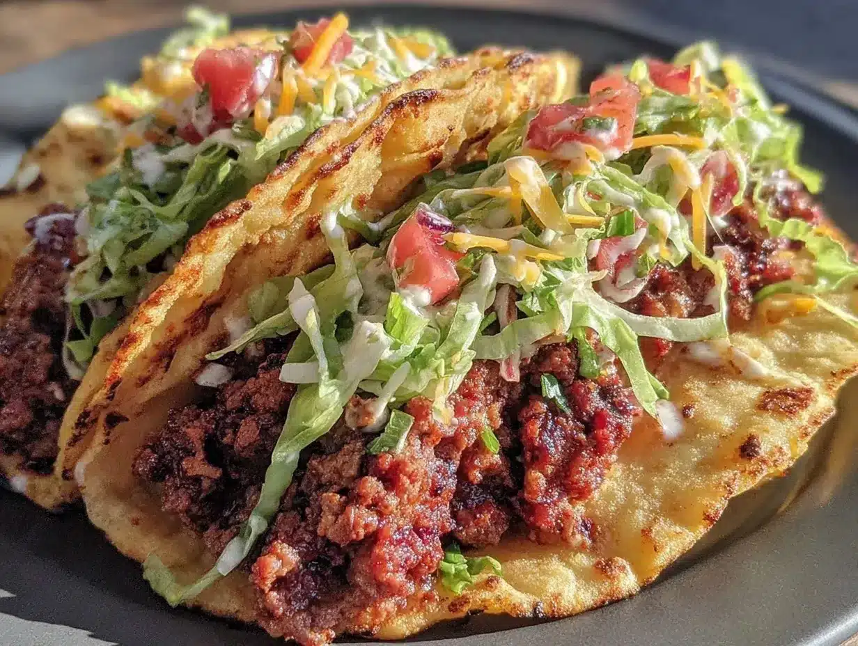 crispy ground beef tacos preparation steps