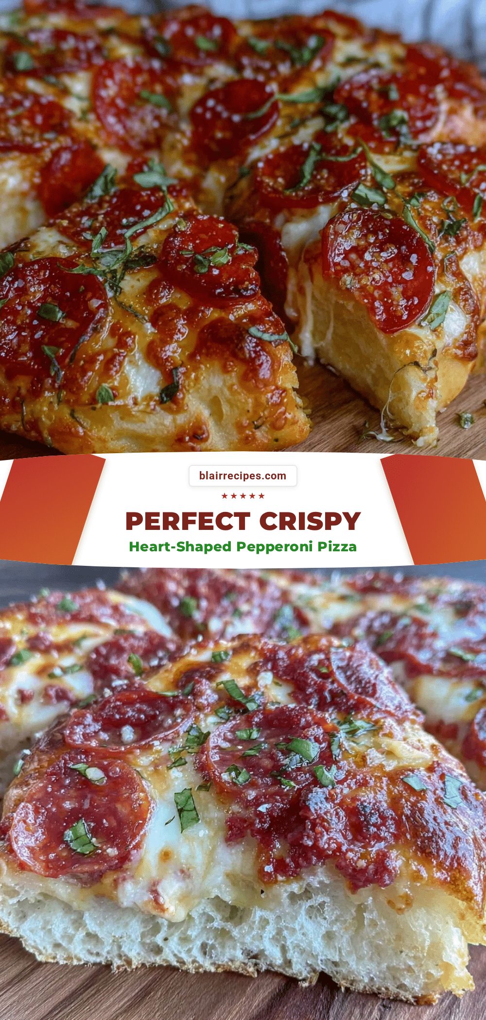 crispy heart-shaped pepperoni pizza recipe