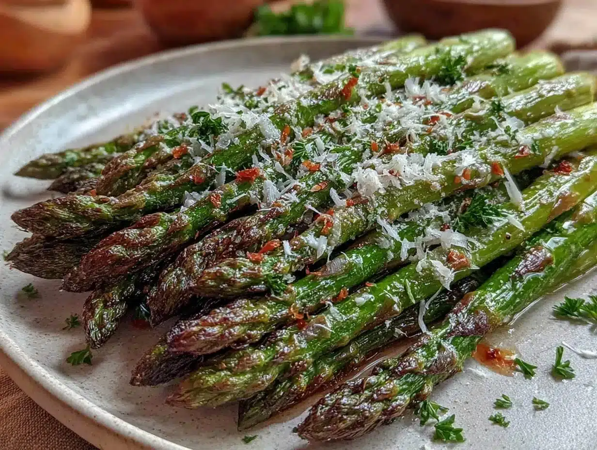 crispy lemon garlic roasted asparagus preparation steps