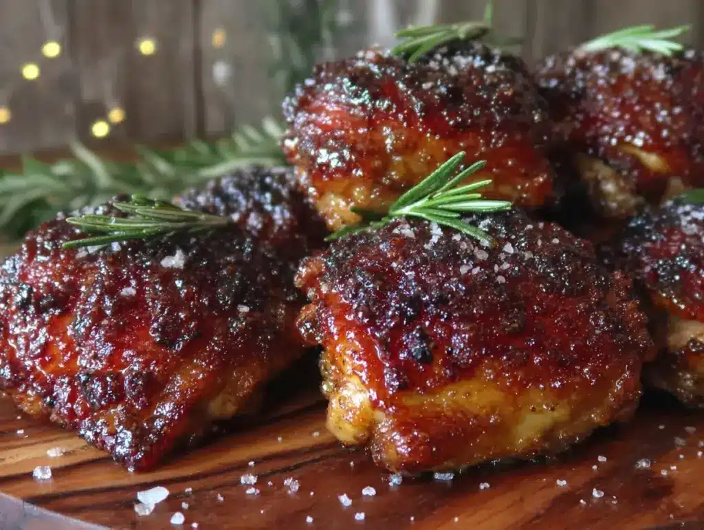 crispy oven baked chicken thighs - featured image