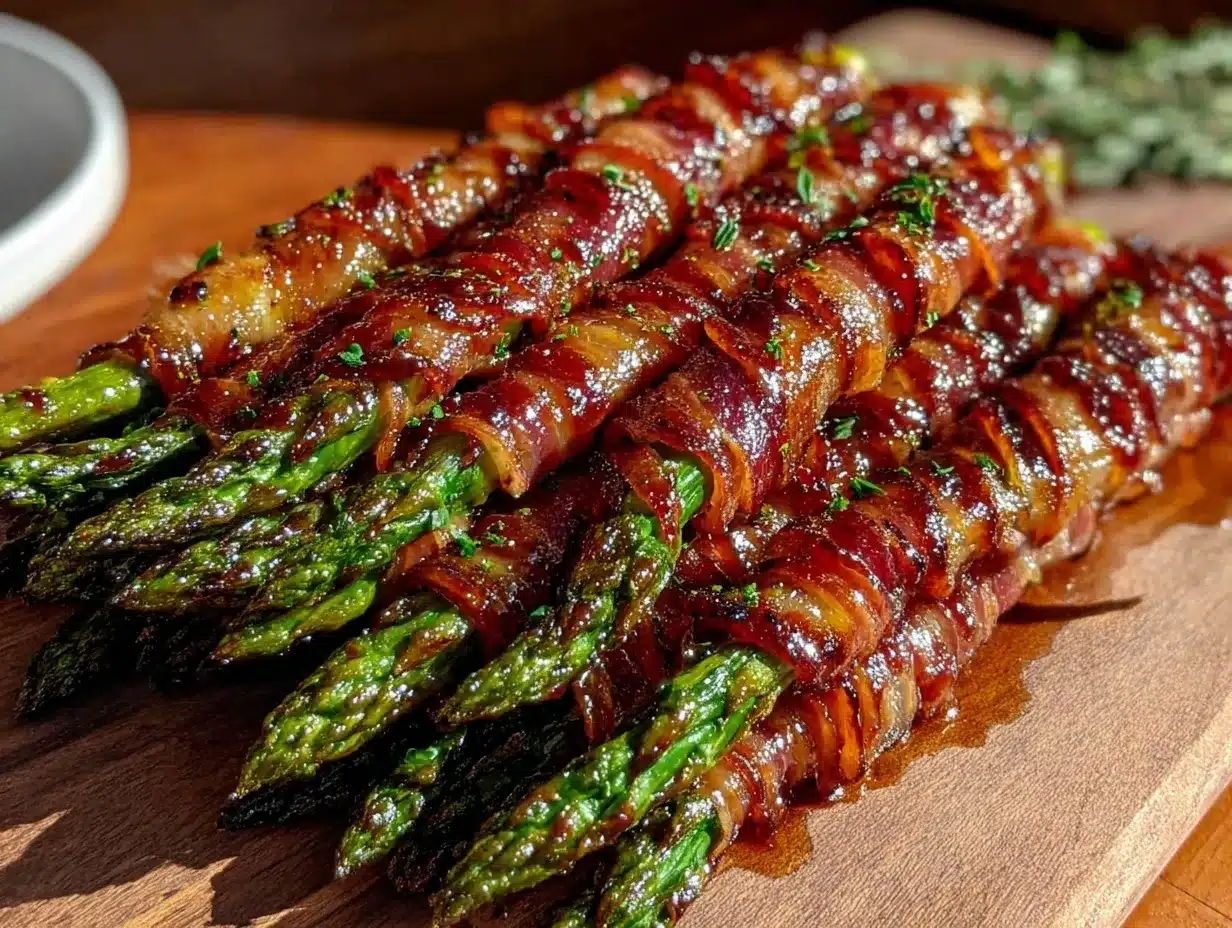 crispy prosciutto wrapped asparagus preparation steps