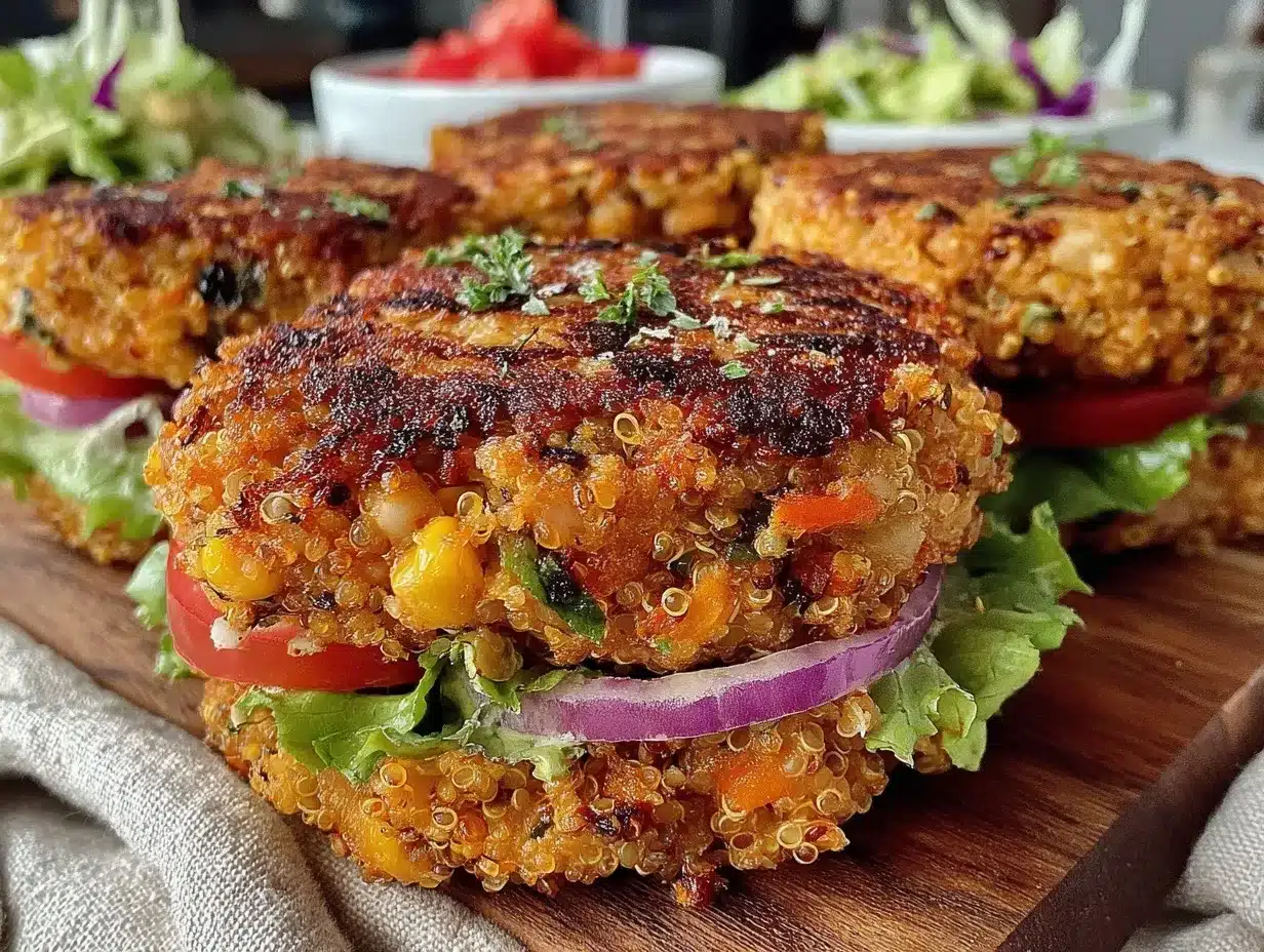 crispy quinoa veggie burgers preparation steps