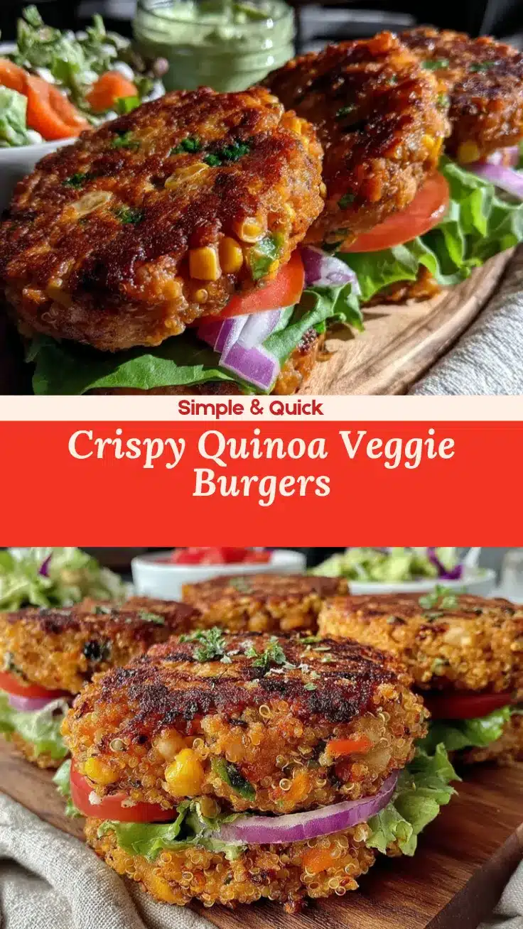 crispy quinoa veggie burgers recipe
