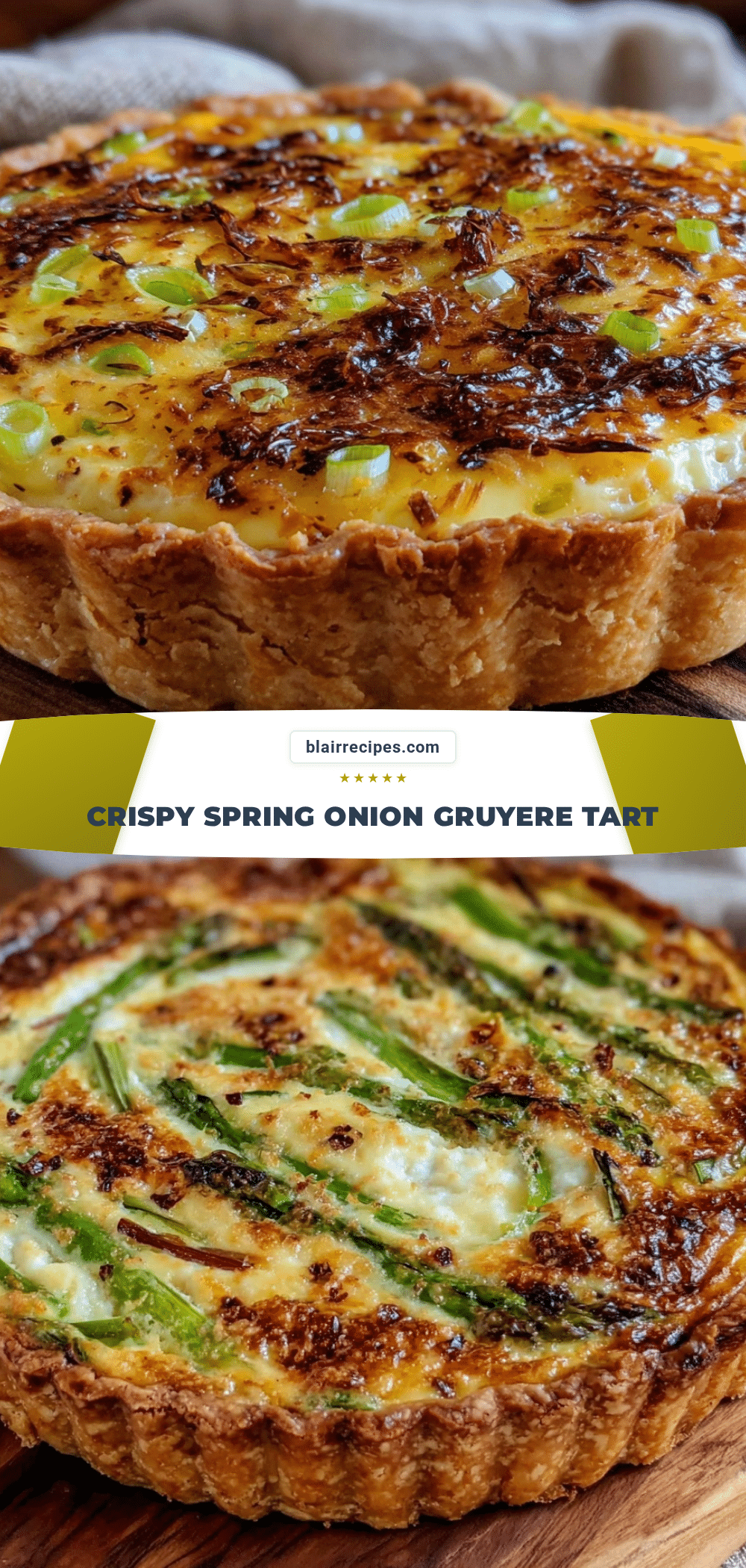 crispy spring onion and gruyere tart recipe