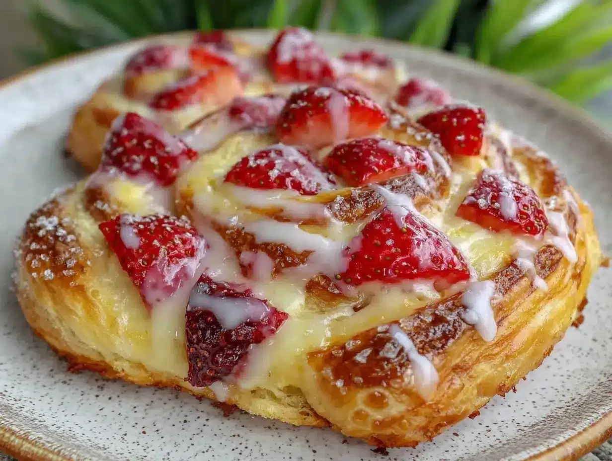crispy strawberry cream cheese danish delight preparation steps