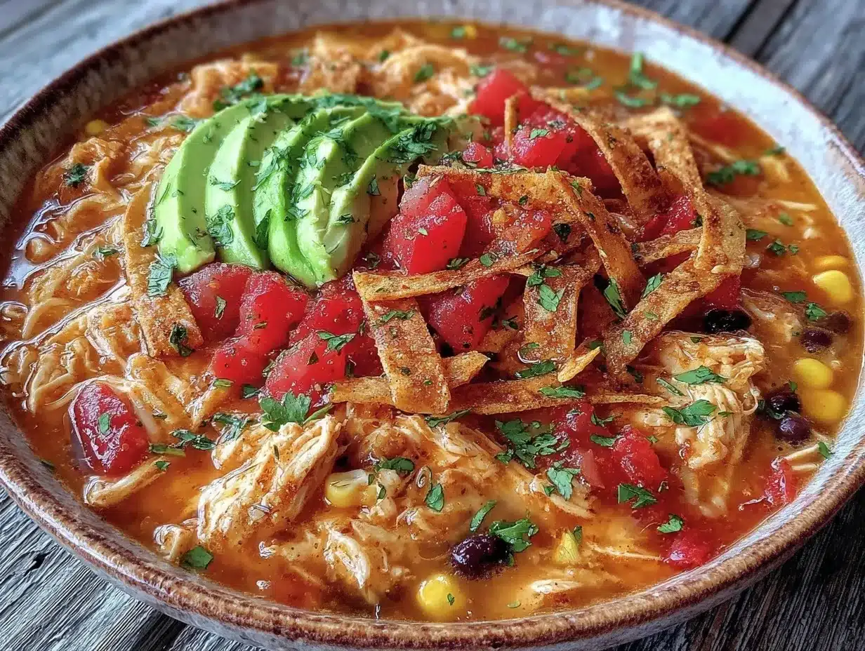 crockpot chicken tortilla soup preparation steps