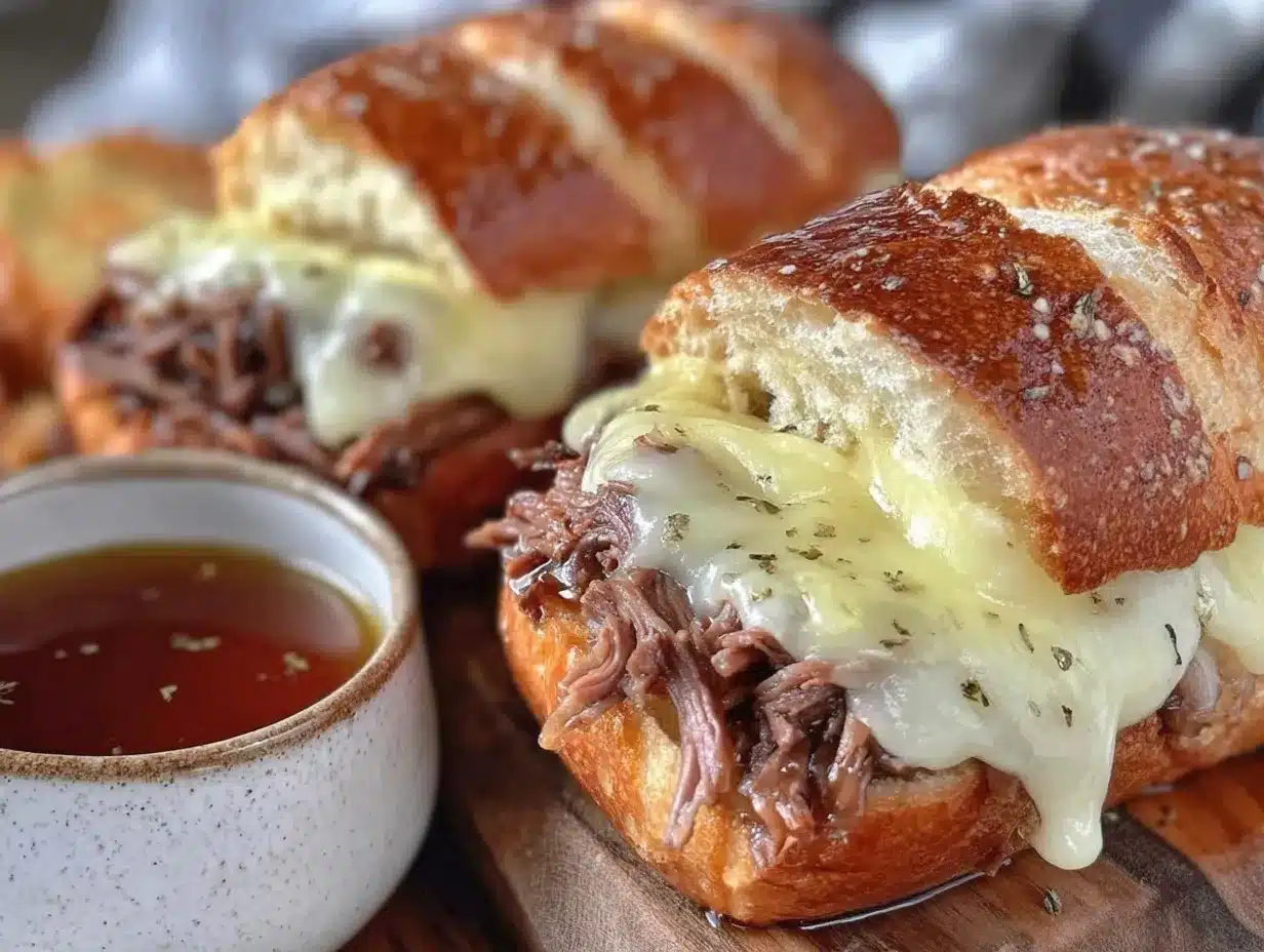 crockpot french dip sandwiches preparation steps