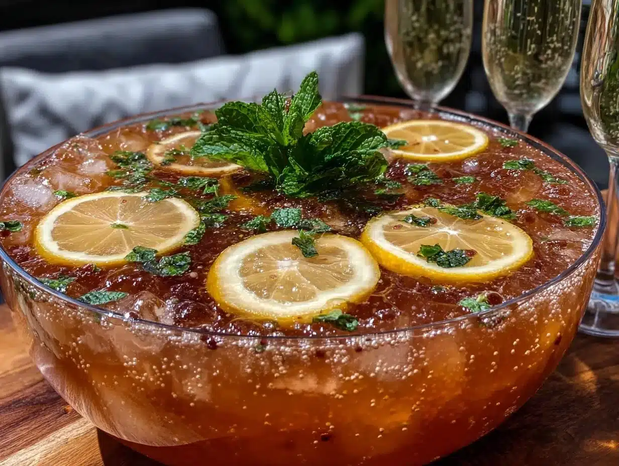 easy champagne brunch punch preparation steps