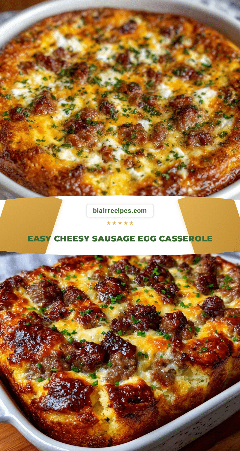 easy cheesy sausage and egg breakfast casserole recipe