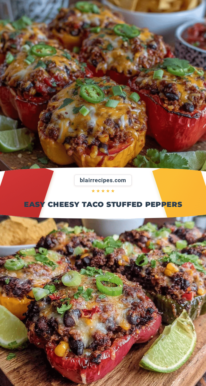 easy cheesy taco stuffed peppers recipe