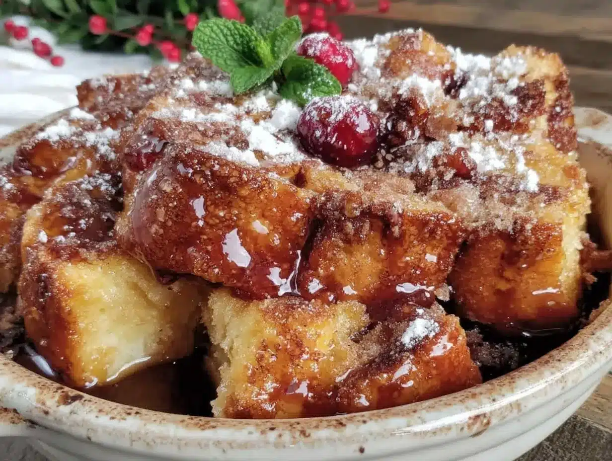 Easy Cinnamon French Toast Casserole preparation steps