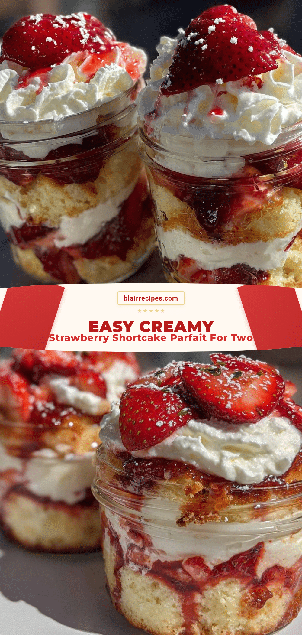 easy strawberry shortcake parfait recipe