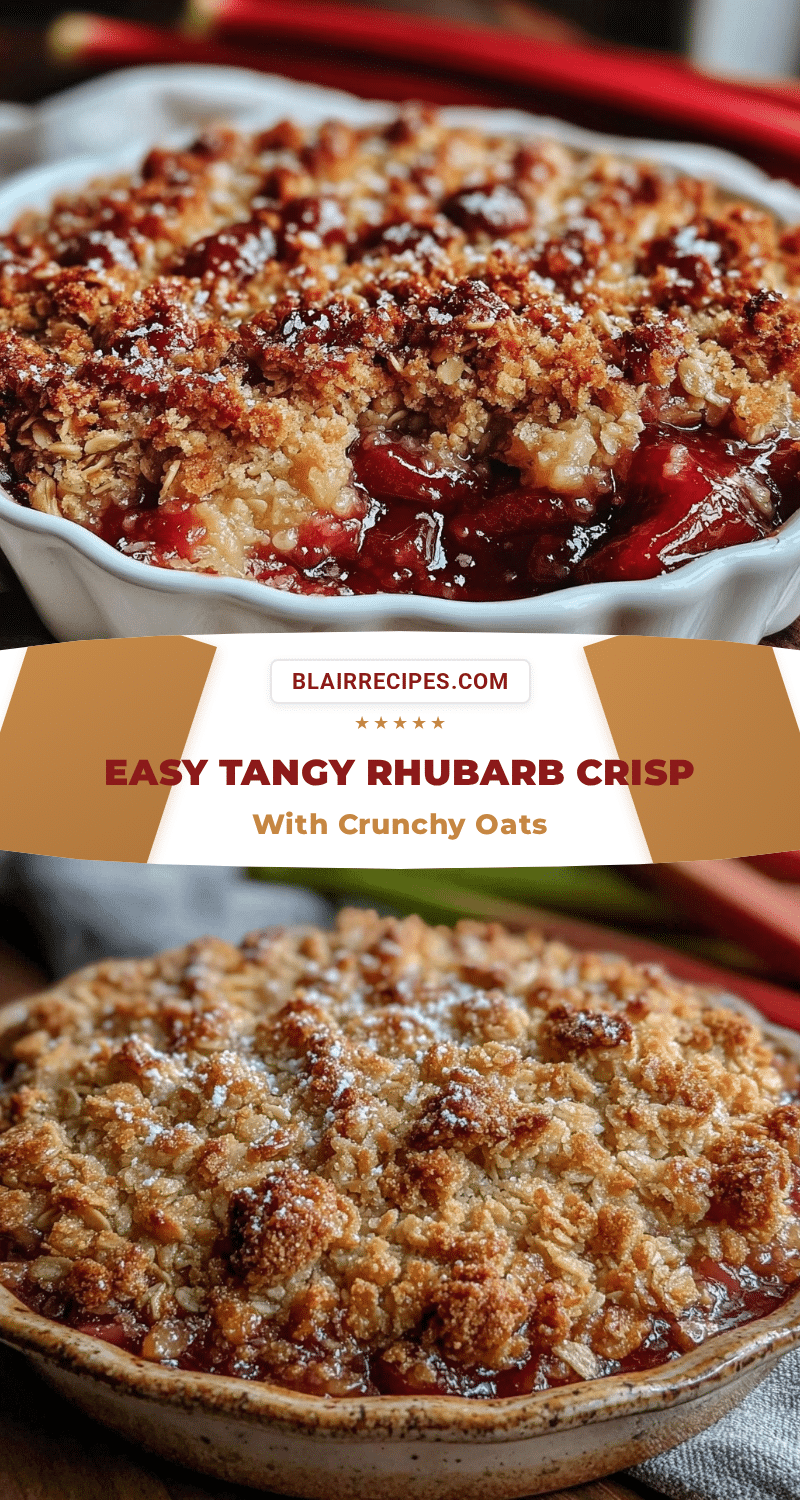 easy tangy rhubarb crisp recipe