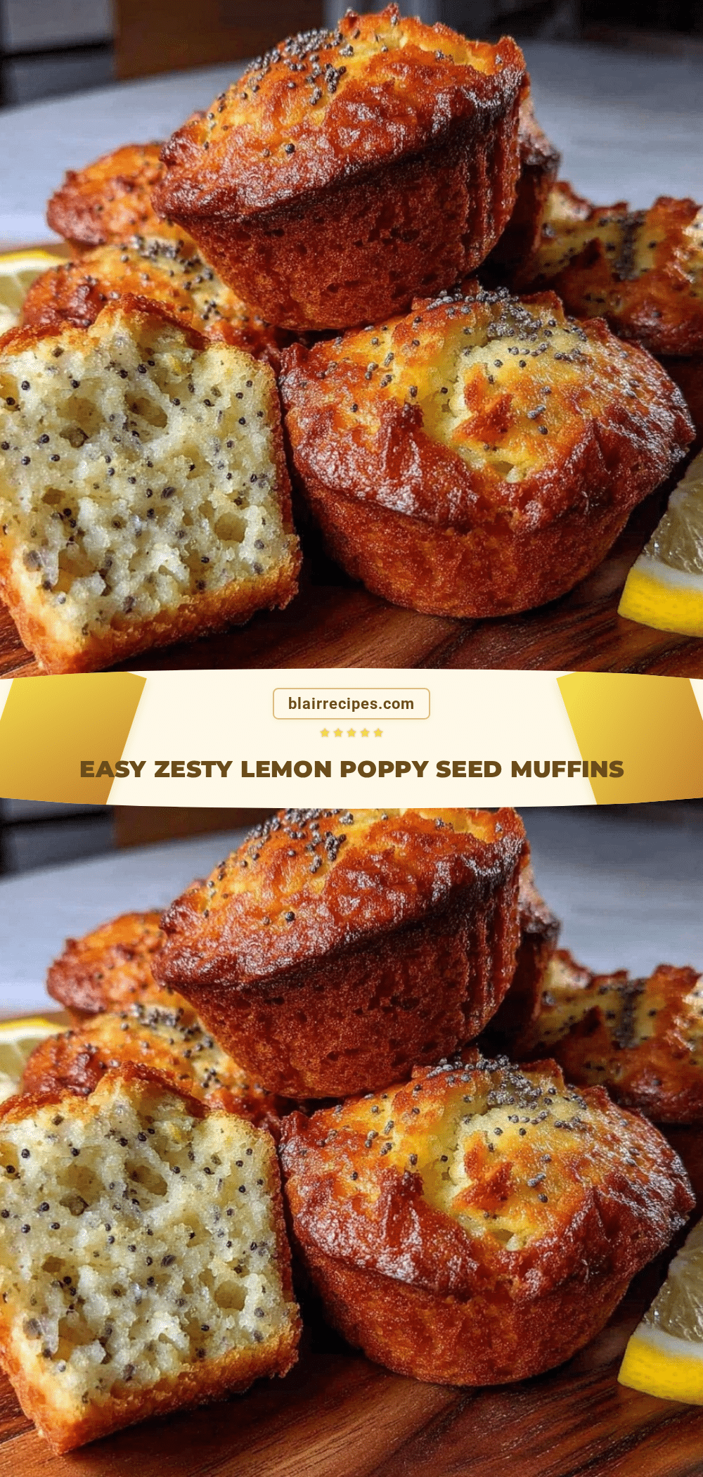 easy zesty lemon poppy seed muffins recipe