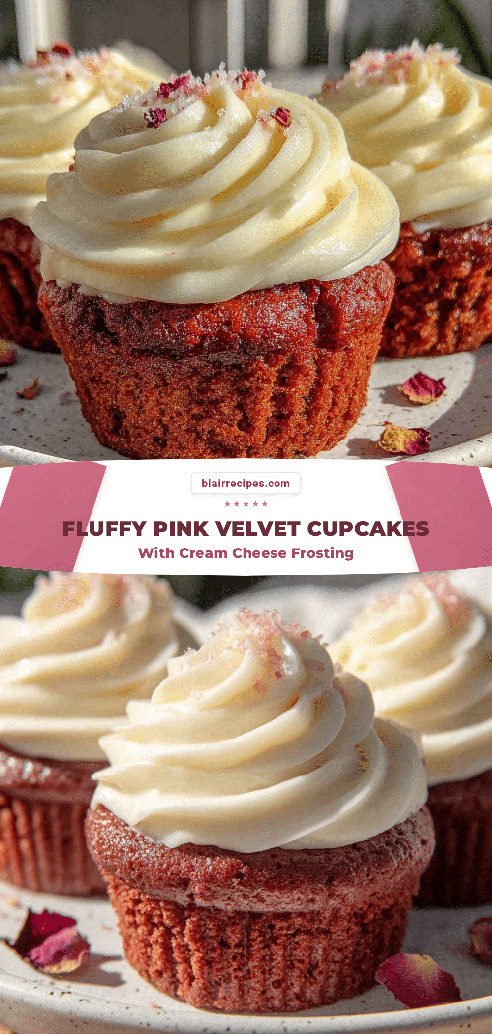 fluffy pink velvet cupcakes recipe