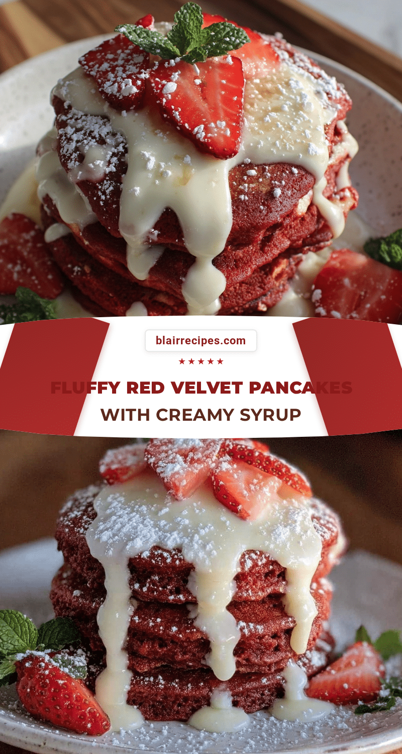 fluffy red velvet pancakes recipe