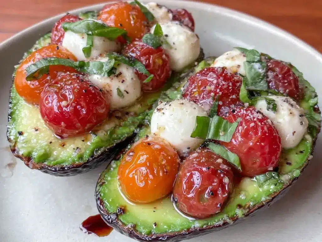 Fresh Caprese Stuffed Avocados - featured image