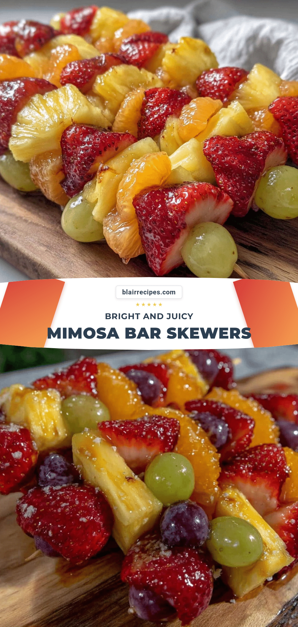 Fresh Mimosa Bar Fruit Skewers recipe
