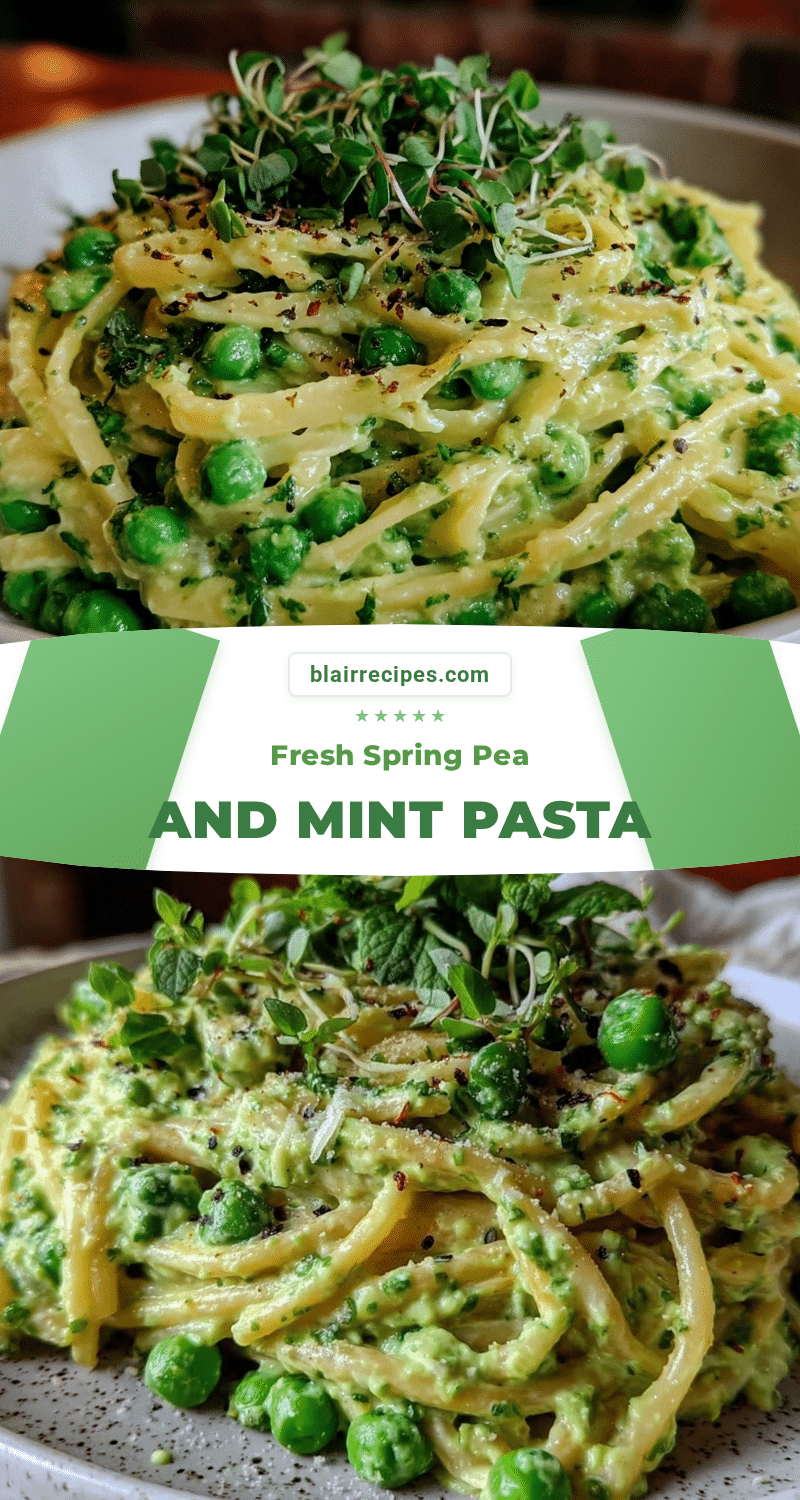 fresh spring pea and mint pasta recipe