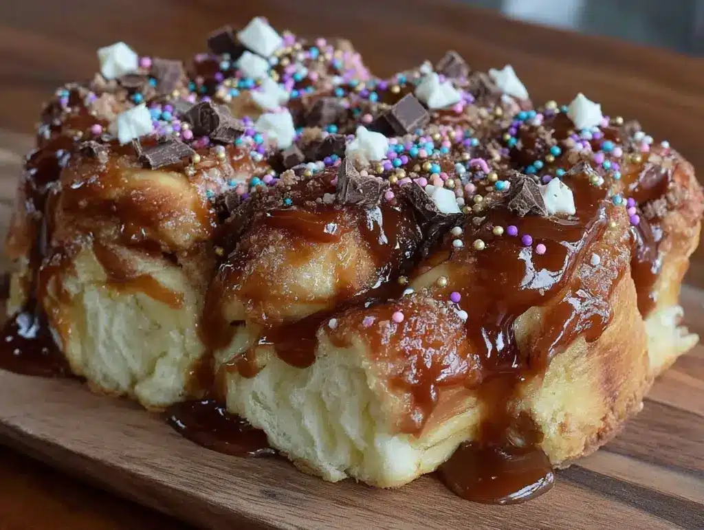gooey pull-apart graduation cake - featured image
