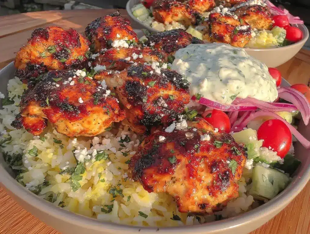 Greek chicken bowls - featured image