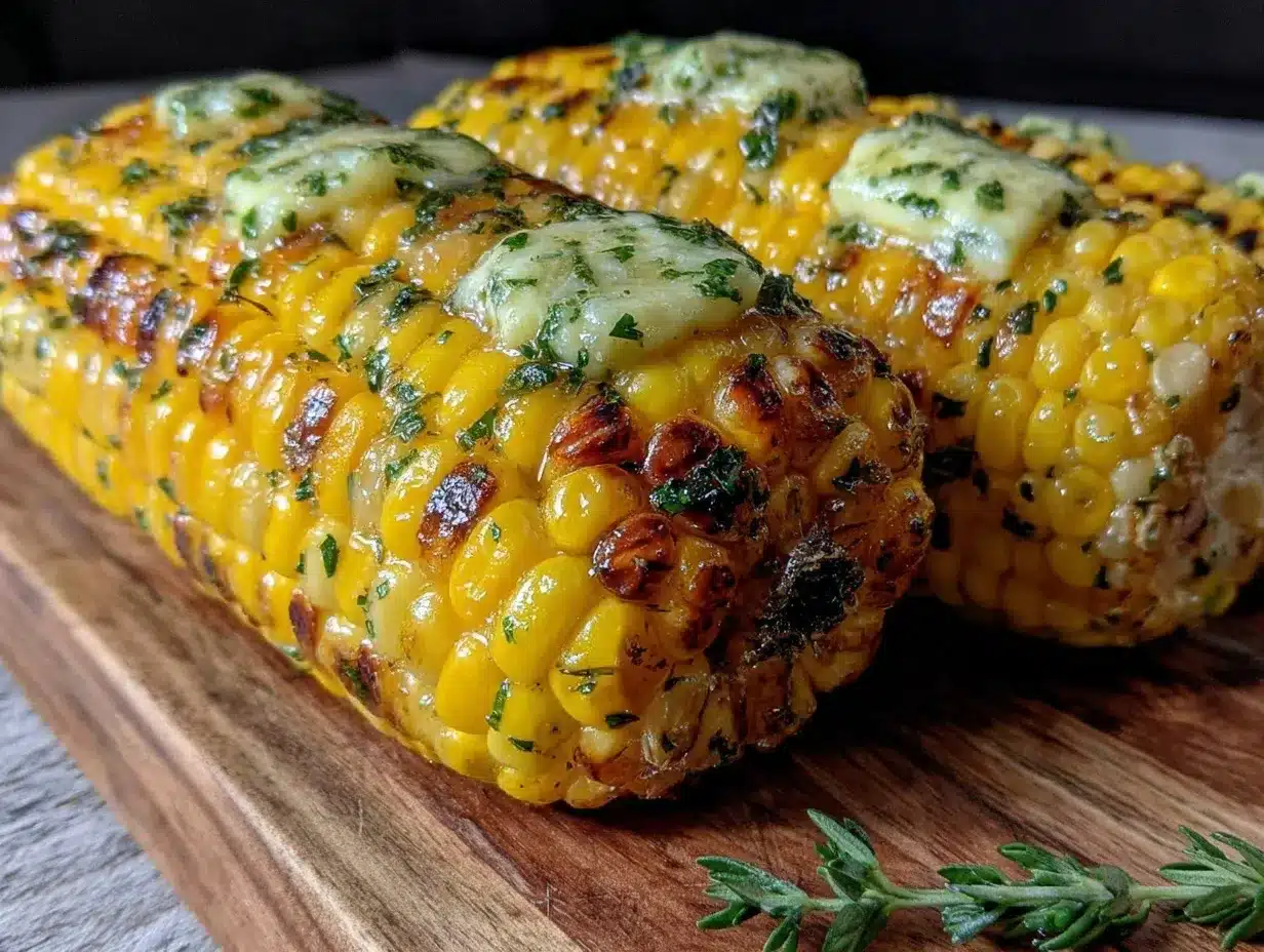 grilled corn on the cob with herb butter preparation steps