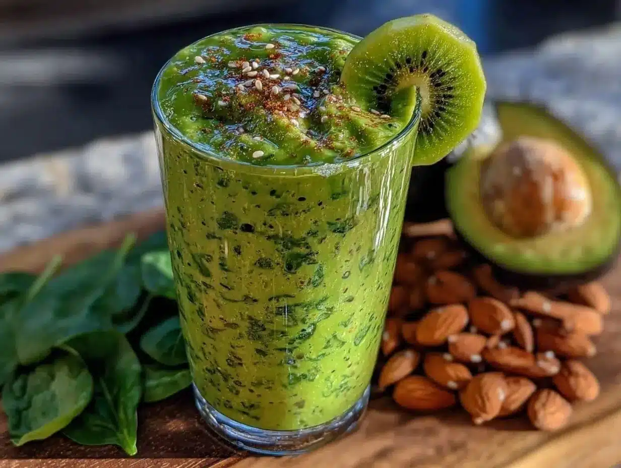 healthy green goddess protein smoothie preparation steps
