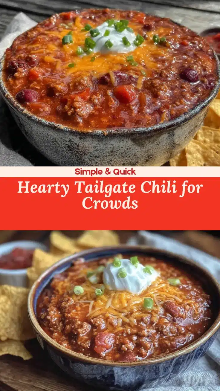 hearty tailgate chili recipe for crowds recipe