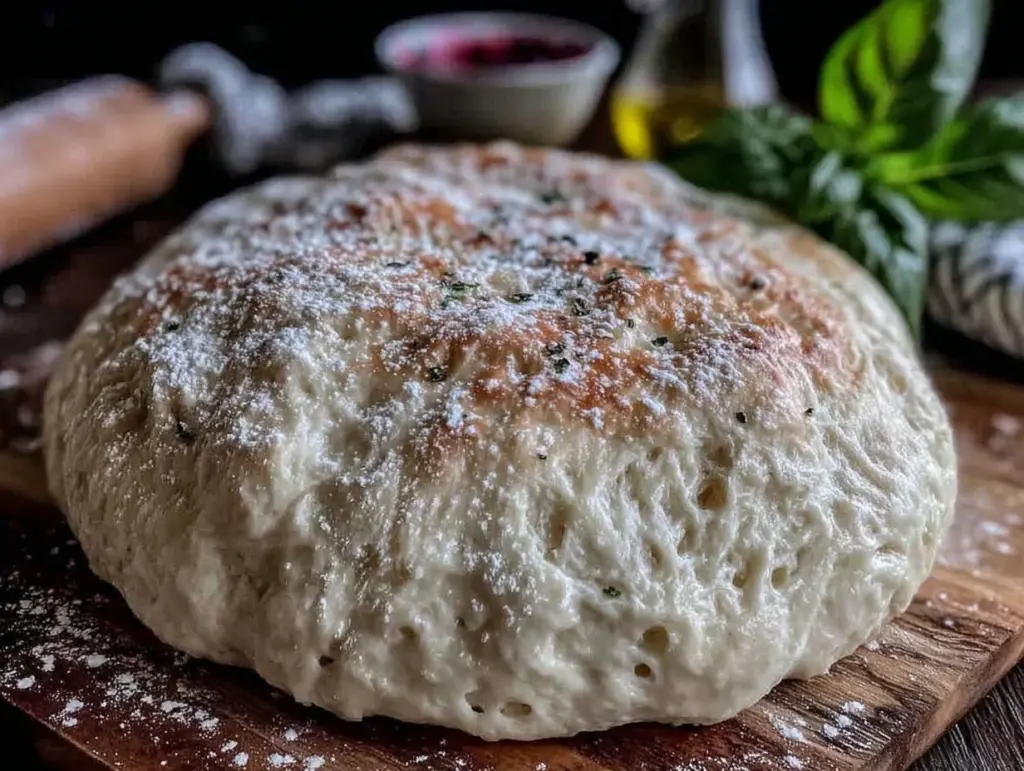 homemade pizza dough recipe - featured image