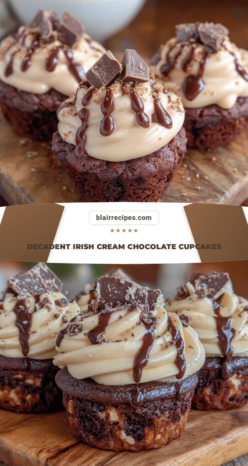 Irish cream chocolate cupcakes recipe