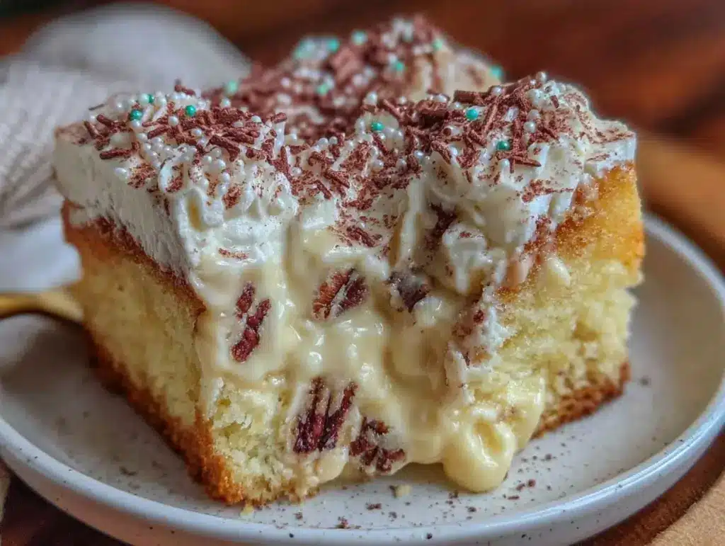 irish cream poke cake - featured image