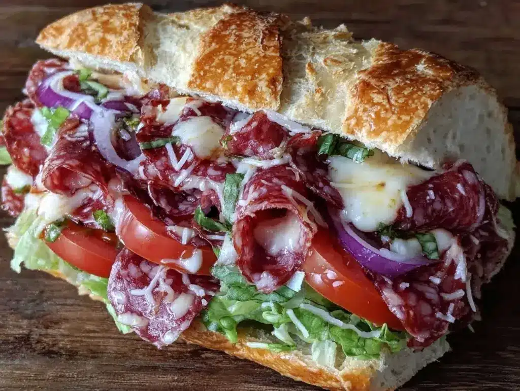 Italian sub sandwich recipe - featured image