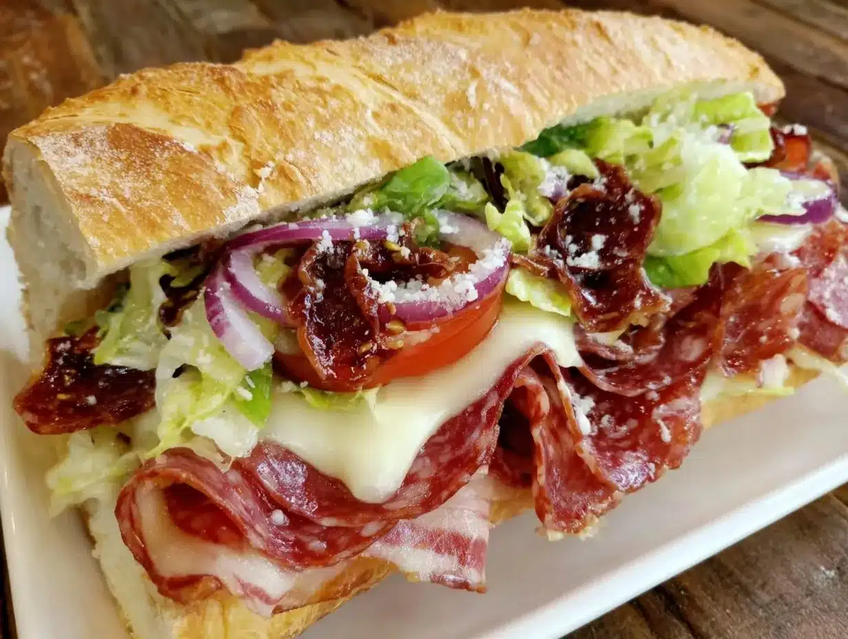 Italian sub sandwich recipe preparation steps
