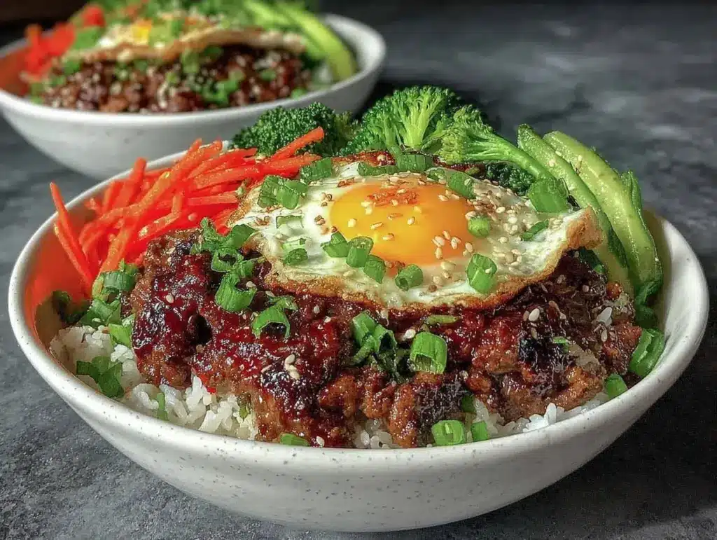 Korean ground beef bowls - featured image