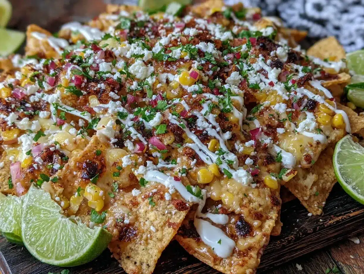 loaded street corn nachos preparation steps