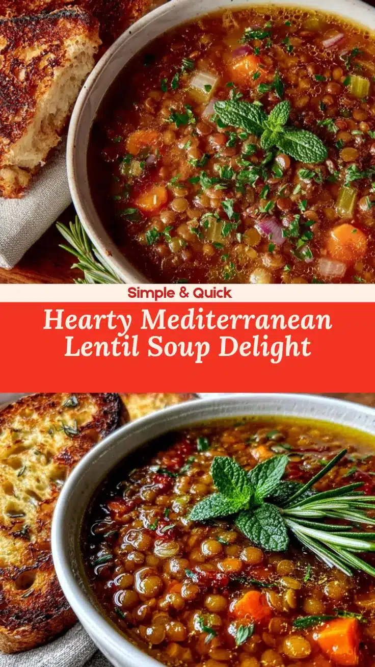 Mediterranean lentil soup recipe