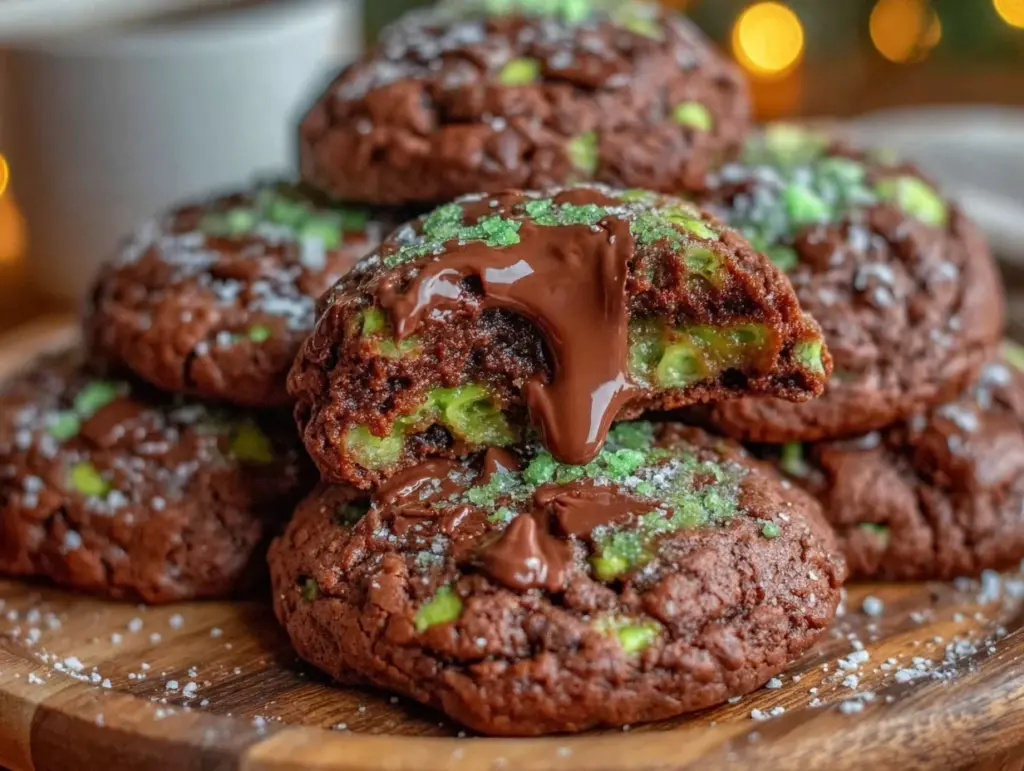 mint chocolate shamrock cookies - featured image
