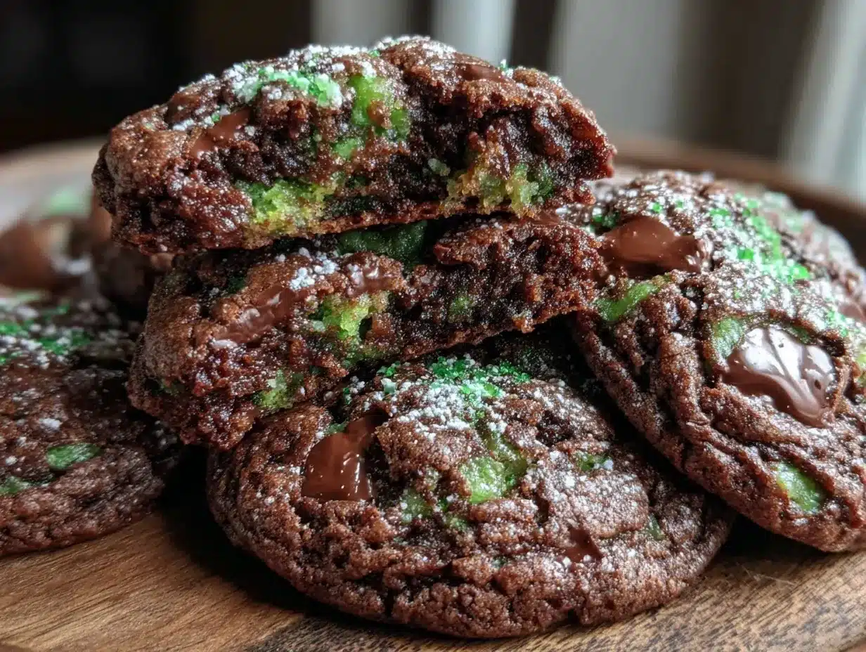 mint chocolate shamrock cookies preparation steps