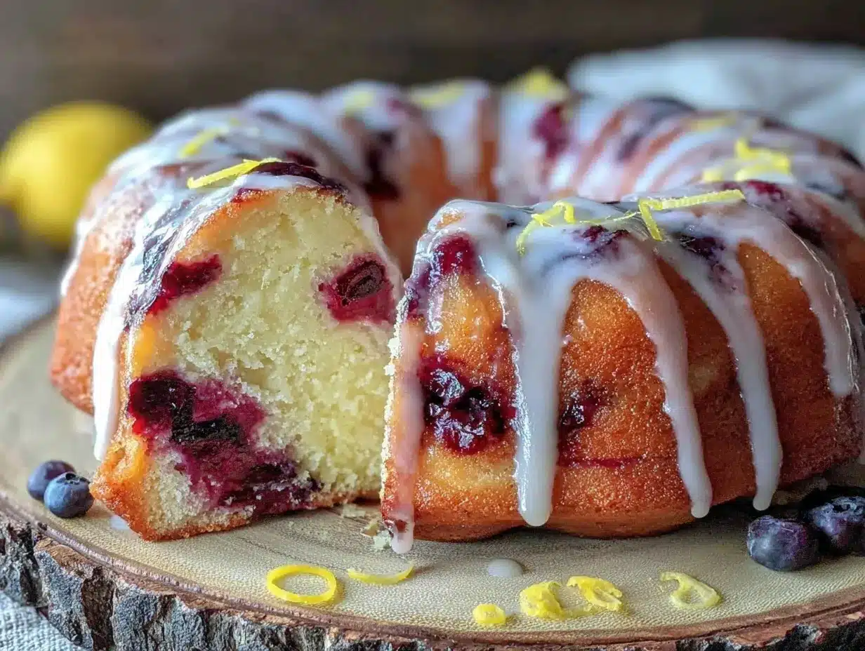 moist lemon blueberry bundt cake preparation steps